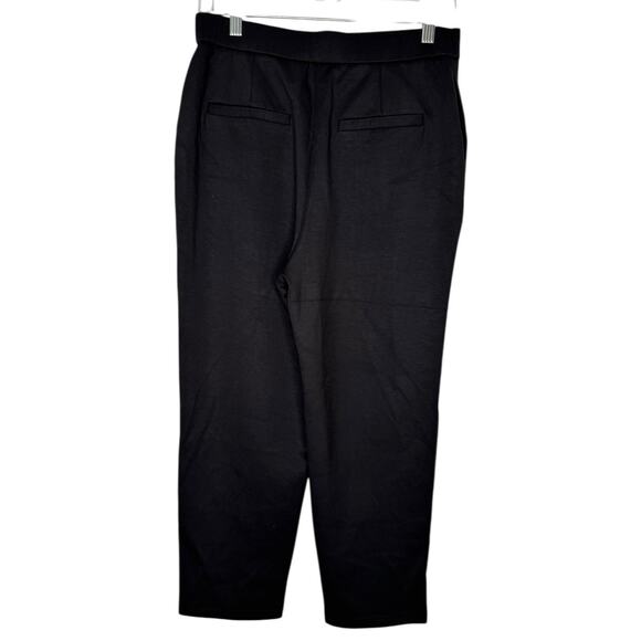 NWT OGL Black Pull On High Rise Center Seam Straight Leg Pants Medium Petite - Picture 2 of 6